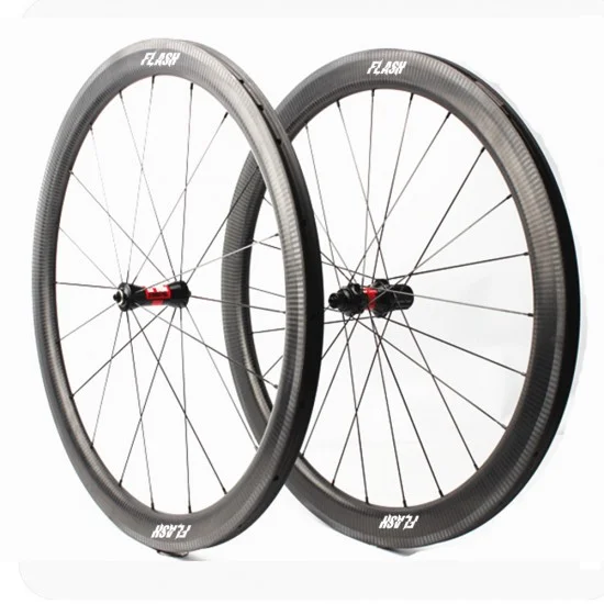 700C 50x26mm Tubeless  Hookless / Tubular Road Bicycle Carbon Wheels DT SWISS Hub